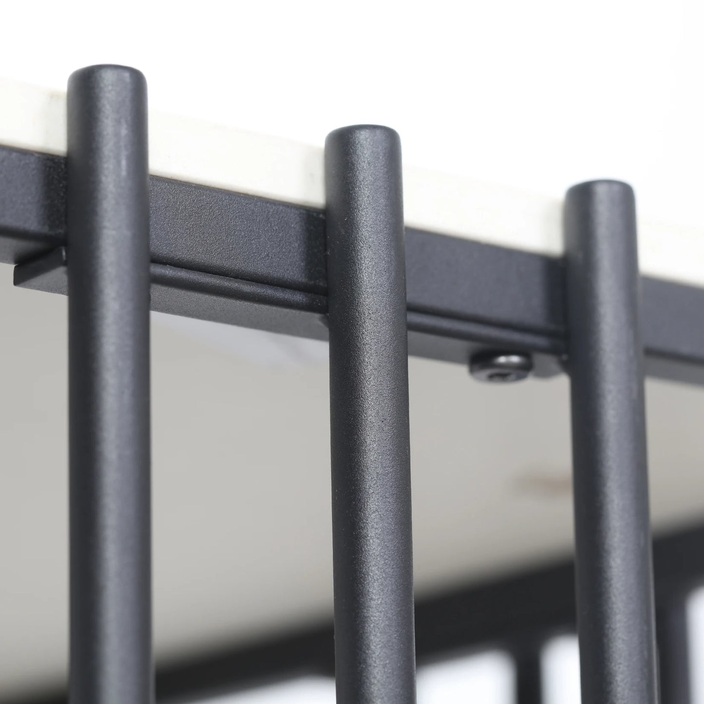 2-Tier Marble Sofa Side Table Coffee Table Modern Square Black Metal Frame for Living Room Accent