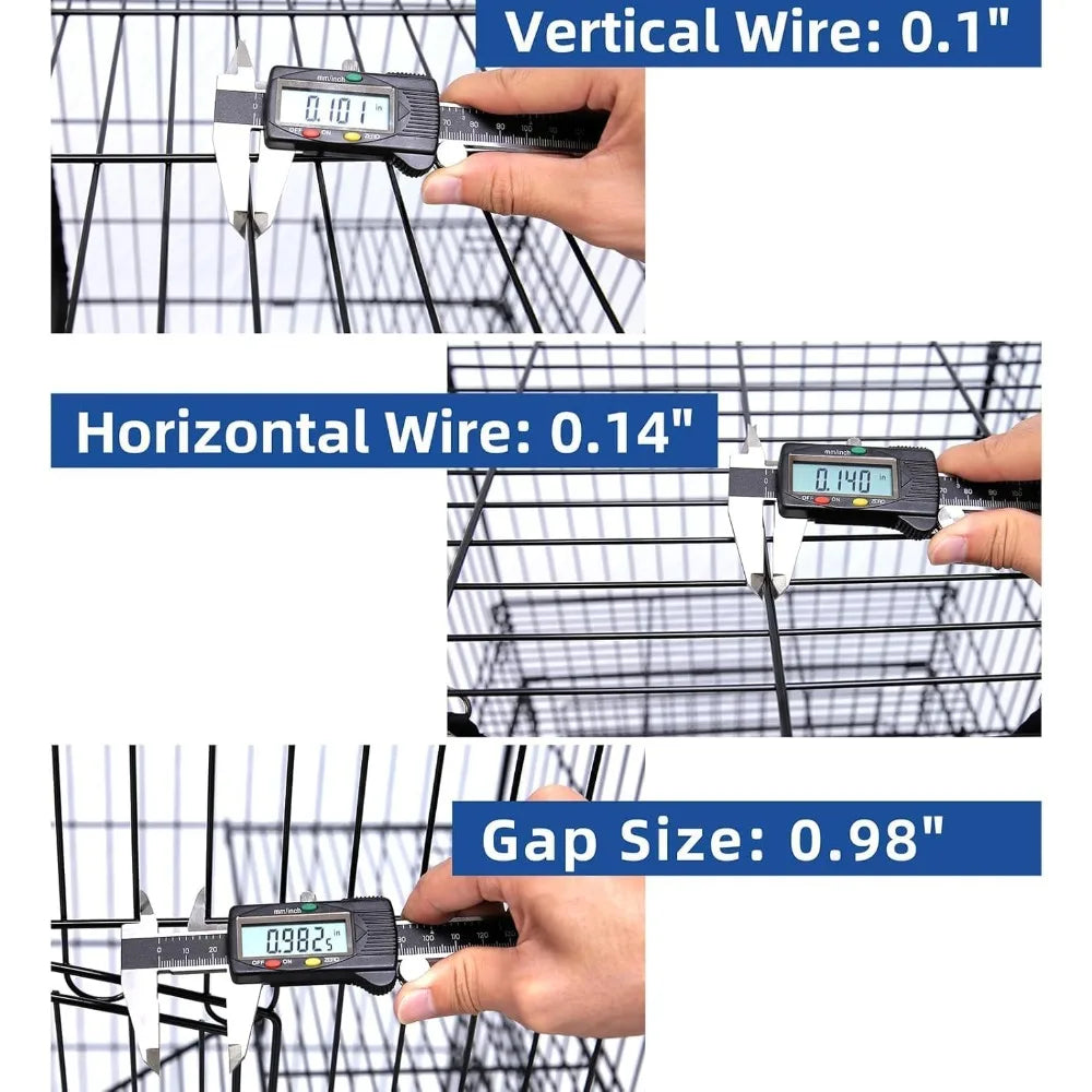 3 Tier 43 Inch Cat Cages Indoor,Cat Enclosure for Kitten,Cat Crate Enclosure Playpen,Metal Indoor Cat Cage, Cat Kennels for Cats