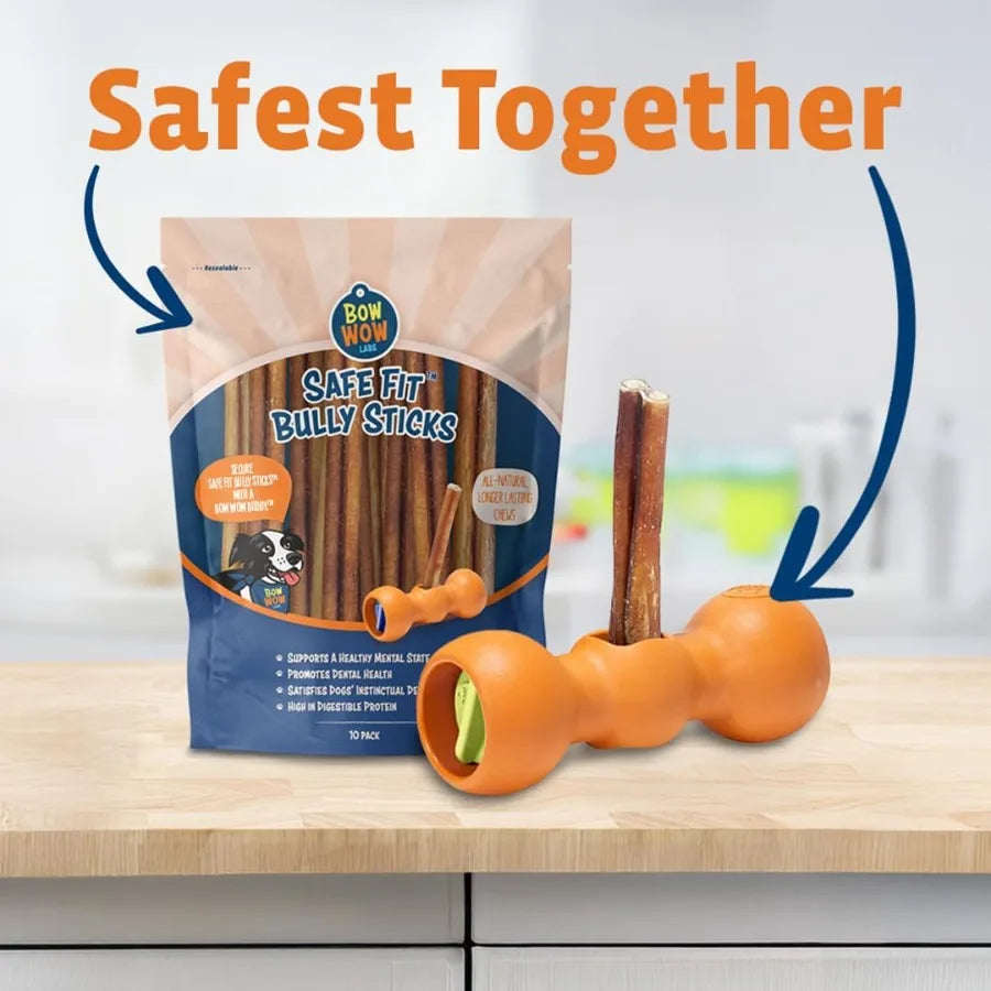 Bow Wow Labs New Bow Wow Buddy Starter Kit AntiChoking Bully Stick Safety Device for Dogs L
