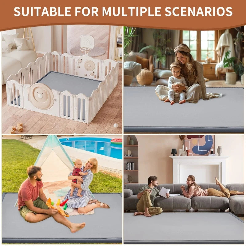 1pc Japanese Tatami Rug, Coral Velvet Area Rug, Baby Mat for Floor Play, 3CM Thick Crawling Rugs, Padded Foam Rug for Kids Playr