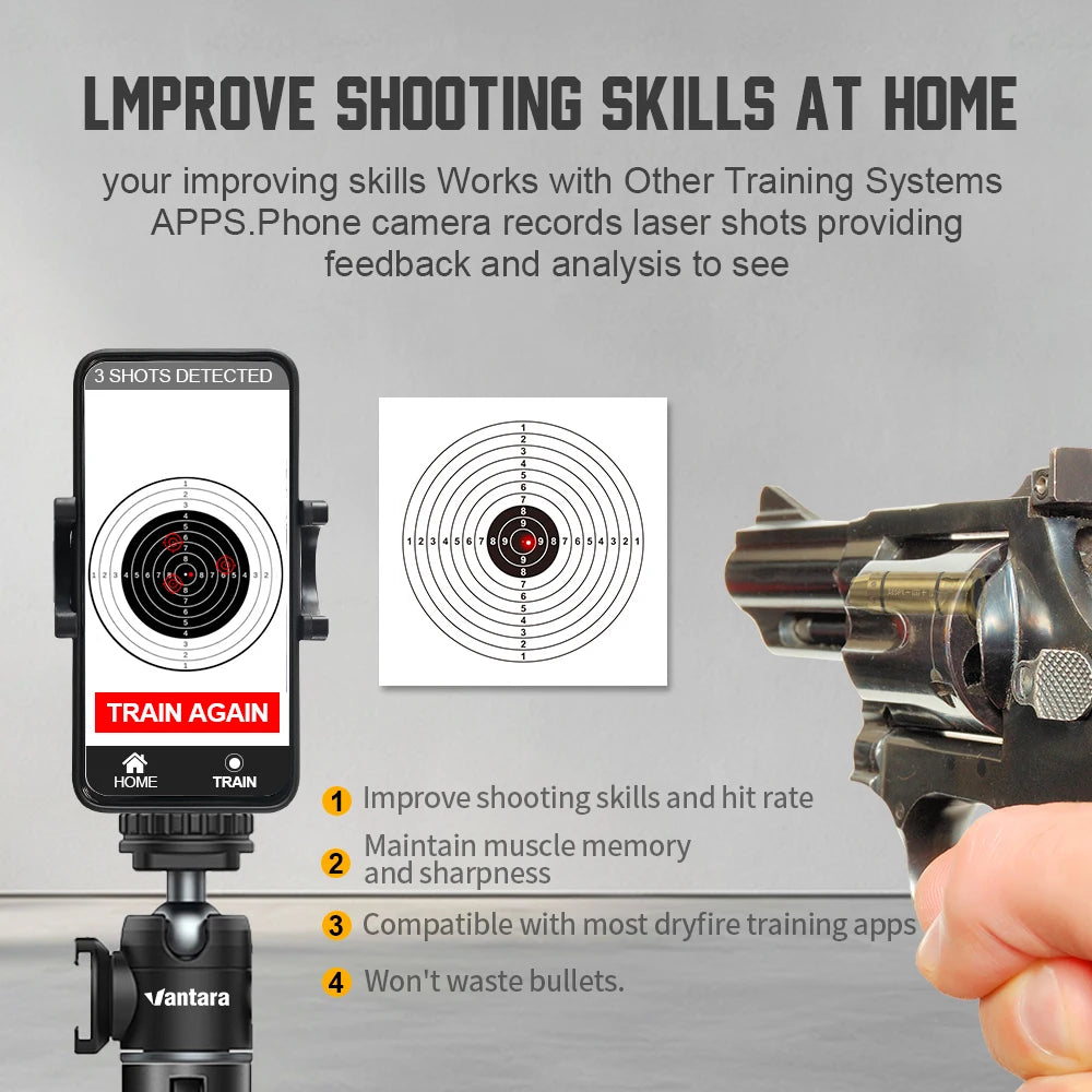 38SPL red dot laser training equipment with dry powder, tactical aiming practice skill development tool for hand enhancement