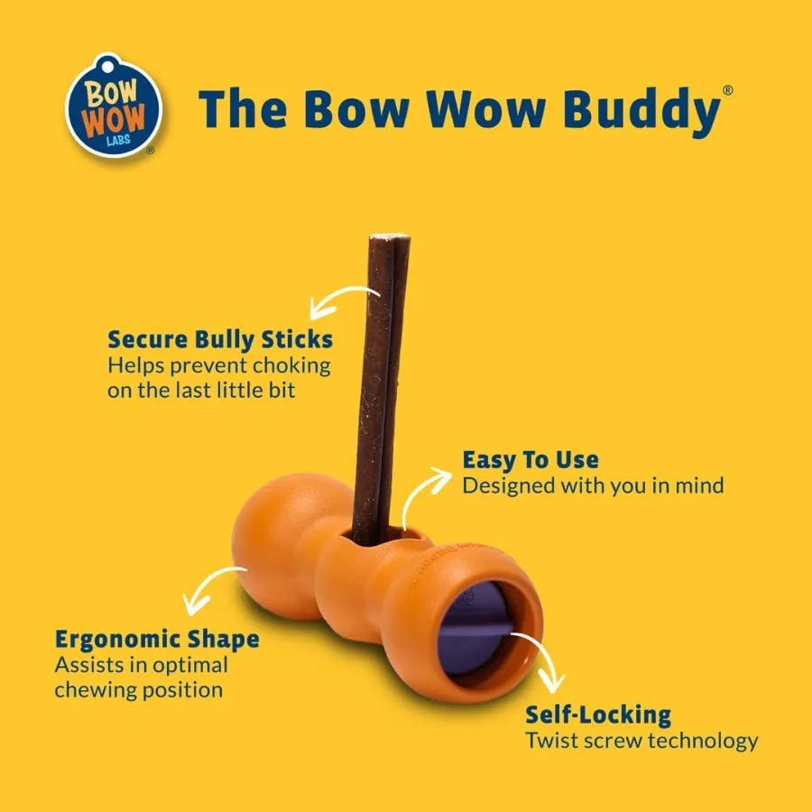 Bow Wow Labs New Bow Wow Buddy Starter Kit AntiChoking Bully Stick Safety Device for Dogs L