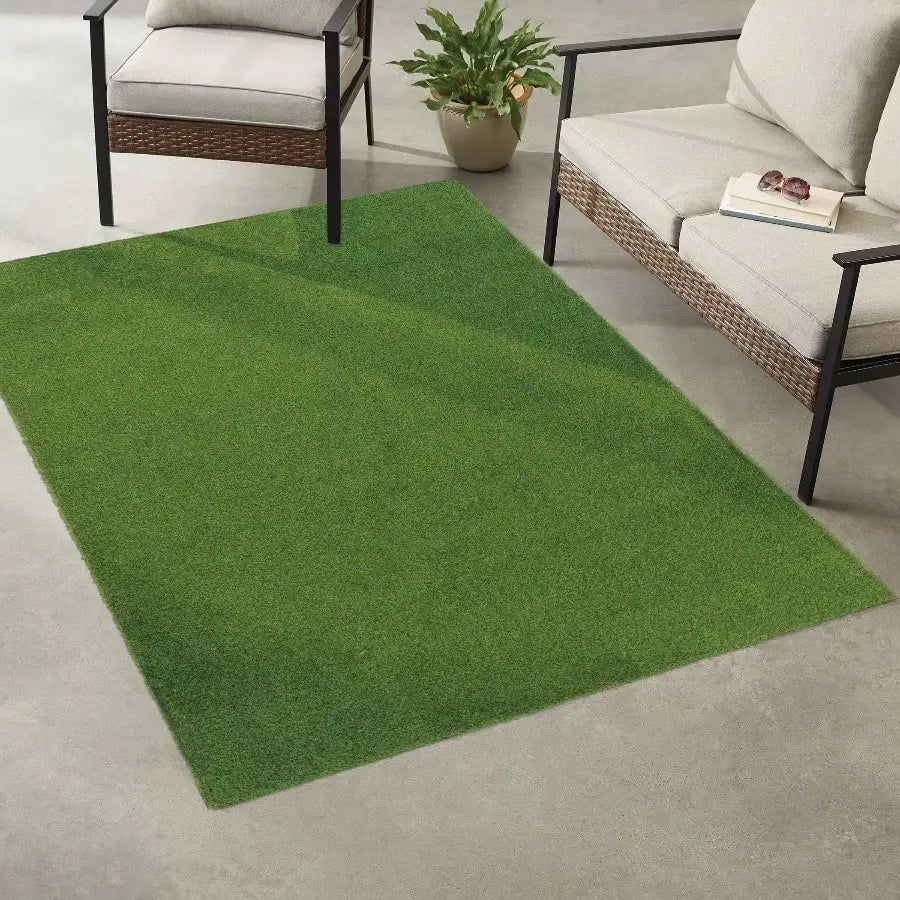5x7 Green Faux Grass Outdoor Rug for Patio Deck Yard Soft Durable Artificial Lawn Mat