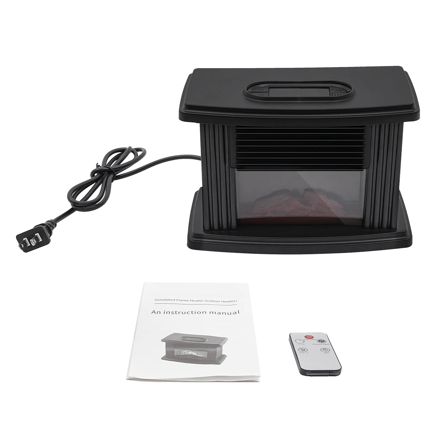 1000W Electric Flame Heater Fireplace Air Heater 3 Gear Space Heater Stove for Living Rooms, Bedrooms, Basements, Rvs