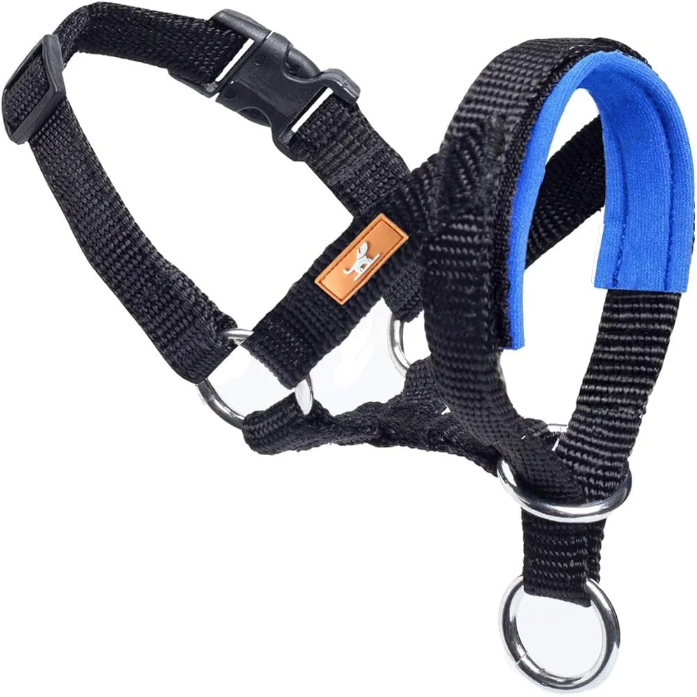 Padded Dog Head Collar Adjustable No Pull Harness Durable Nylon Strap Better Control All Dog Sizes