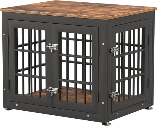 Heavy Duty Dog Crate Furniture for Small Dogs, Decorative Pet House End Table, Wooden Cage Kennel Furniture Indoor