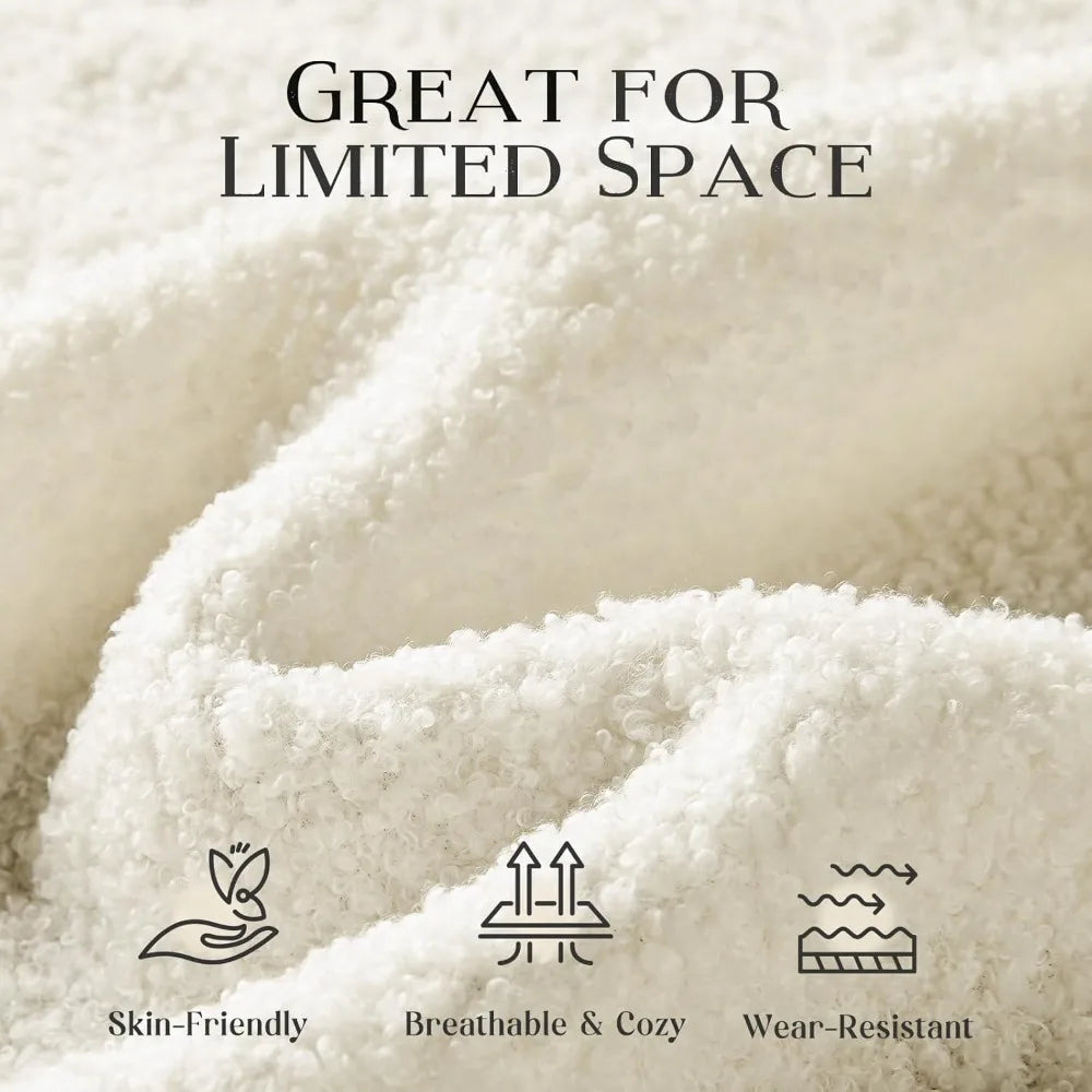 Luxury Oversized Sofa in Plush Fleece, Removable Washable Cover, Simple Setup, Contemporary Living Room/Bedroom Couch