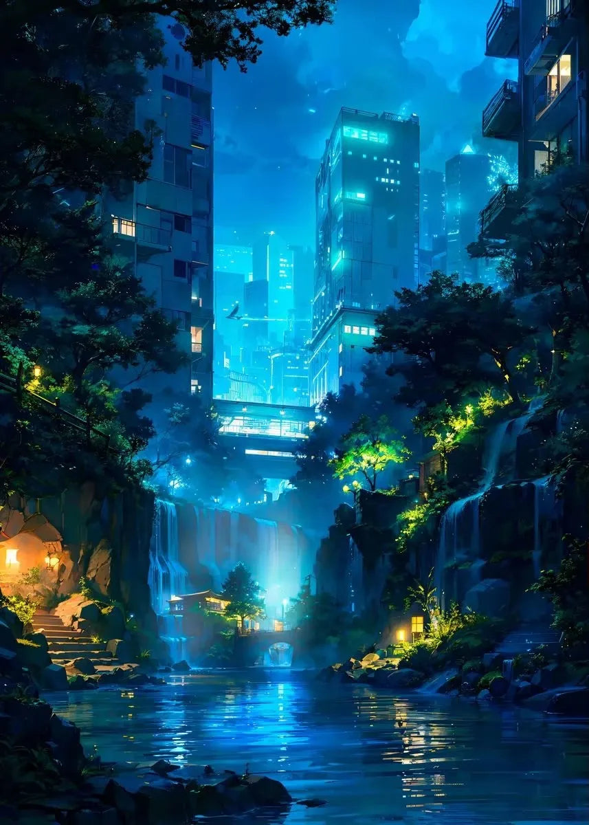 City Life Dining Street Bar Night Cafe Landscape Art Posters Prints Canvas Printing Wall Picture for Living Room Home Decor Gift