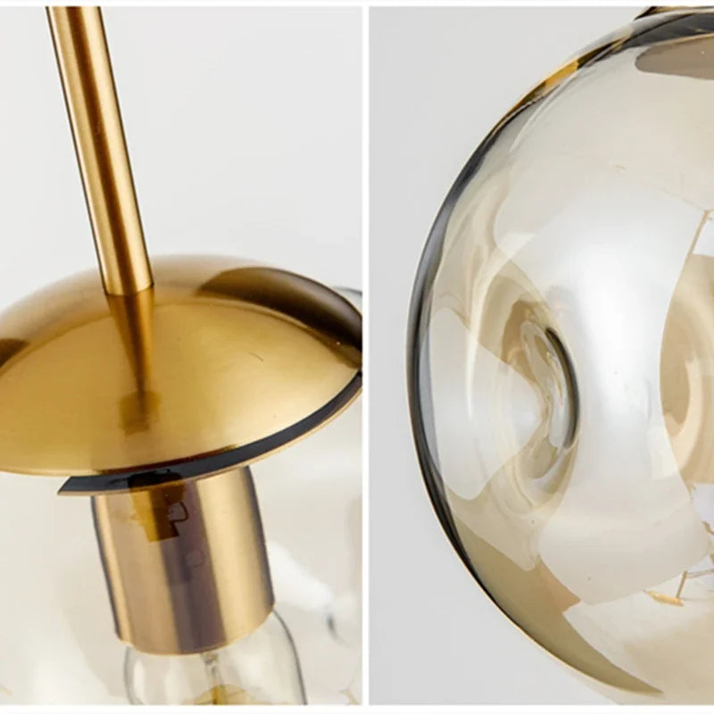 Nordic Modern Pendant Lights Creative Glass Ball Hanging Lamp For Dining Room Bedroom Bar Decor Loft Luminaire Light Fixtures