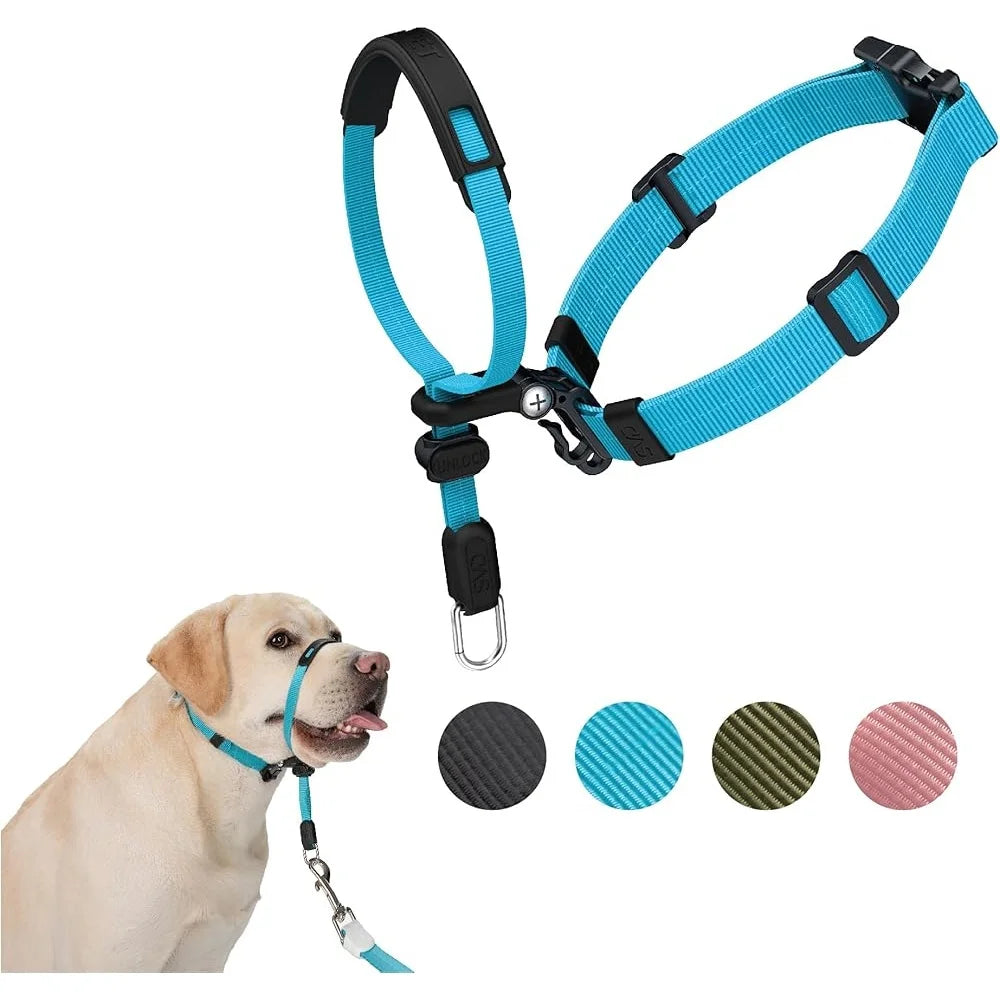No Pull Dog Headcollar Medium Dogs Chew Proof Comfortable Easy Fit Adjustable Silhouette Innovative Locking Buckle Durable