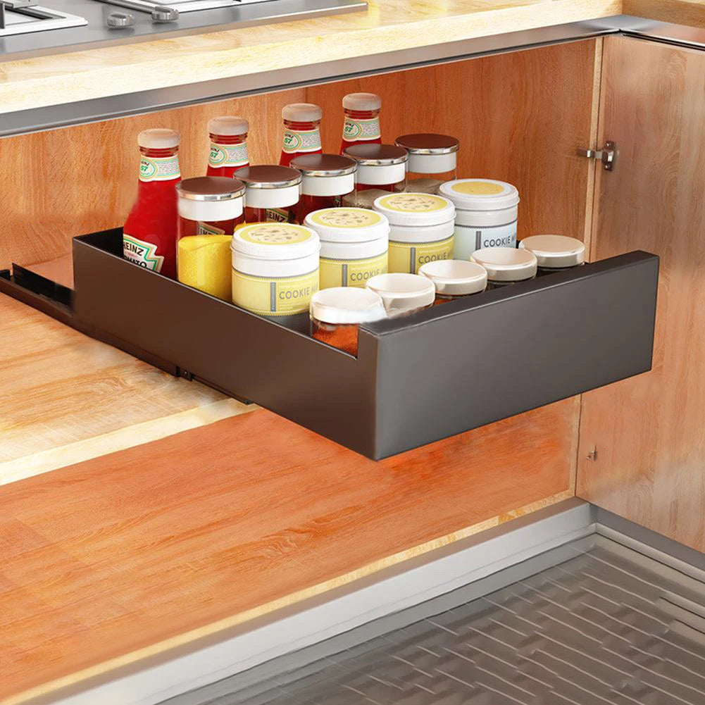 Pull Out Cabinet Organizer Carbon Steel Pull Out Drawers For Cabinets Slide Out Pantry Shelves For Kitchen Bathroom