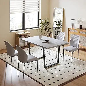 3 Piece Dining Table Set with Bench, 42.9 Inch Modern Kitchen Table with Left Seat Corner and 43.3 Inch Bench for Family Dining
