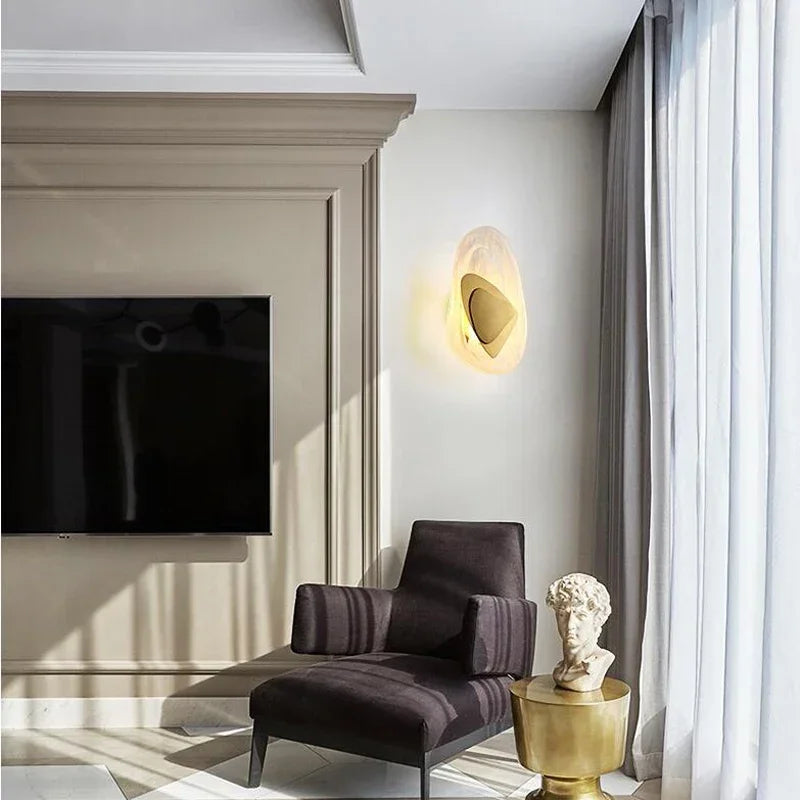 Luxury Modern Crystal Black/Gold Wall Lamp Designer Creative Art Bedroom Living Room Background Bedside Porch Indoor Fixtures