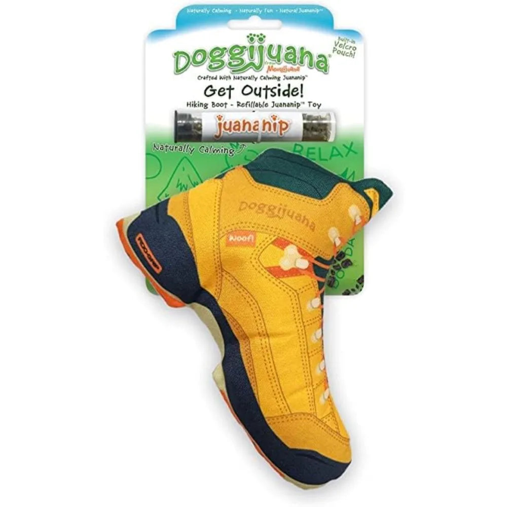 Doggijuana Get Outside Hiking Boot and Get The Munchies Donut / Refillable Catnip Dog Toys / Juananip Refill Bottle / Promotes P