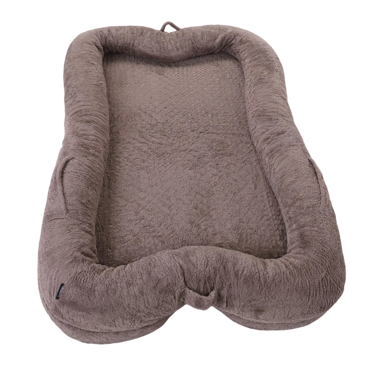 Human Dog Bed Adult Human Dog Bed with Blanket and Pocket for Humans Giant Washable Non Slip Bottom Comfortable Plush Dog Bed
