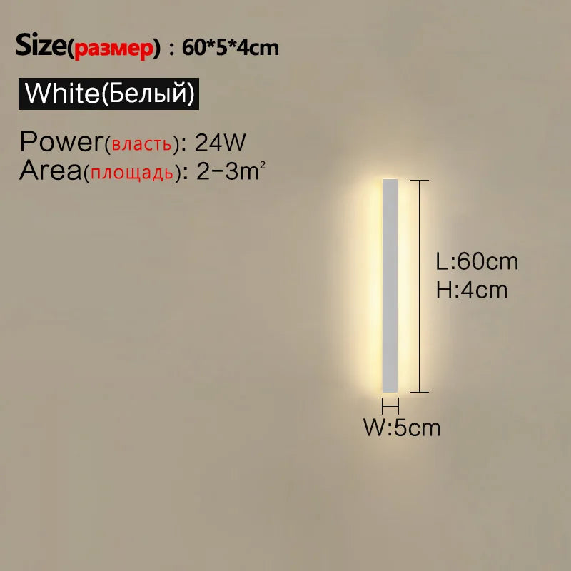 Waterproof Wall Light Outdoor Garden Wall lamps LED Lights Modern Nordic  Living Room TV Background IP65 110/220v Wall washer