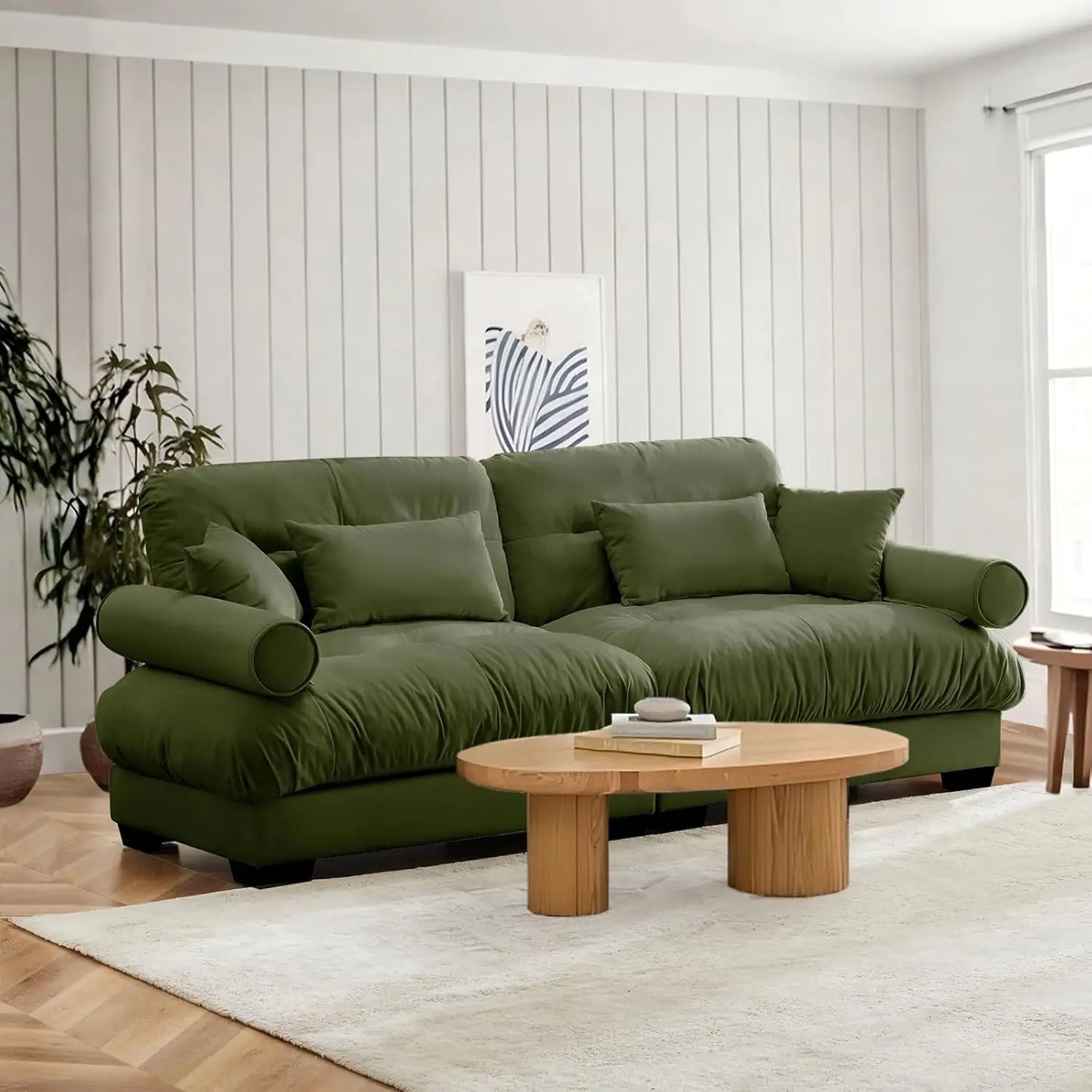 Modern Living Room Velvet Recliner Sofa, Loveseat Sofa for Apartment, Storage Sofa with Solid Wood Frame, Easy to Install