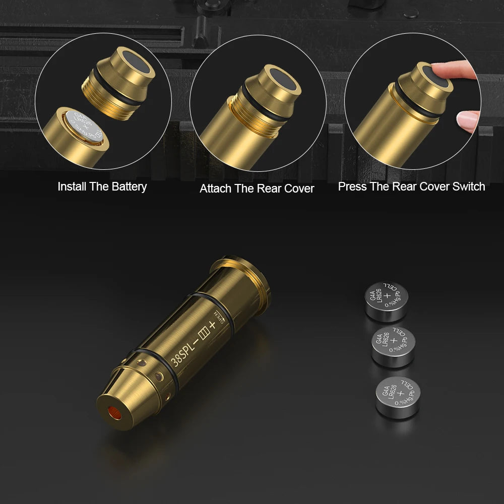 38SPL red dot laser training equipment with dry powder, tactical aiming practice skill development tool for hand enhancement