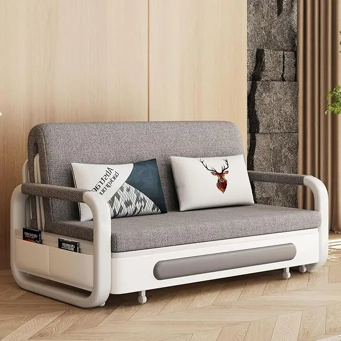 Pull-Out Sofa Daybed with Trundle - Versatile Futon Sleeper Couch for Living Room and Small Spaces