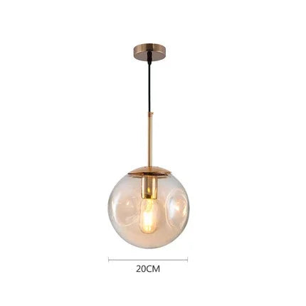 Nordic Modern Pendant Lights Creative Glass Ball Hanging Lamp For Dining Room Bedroom Bar Decor Loft Luminaire Light Fixtures