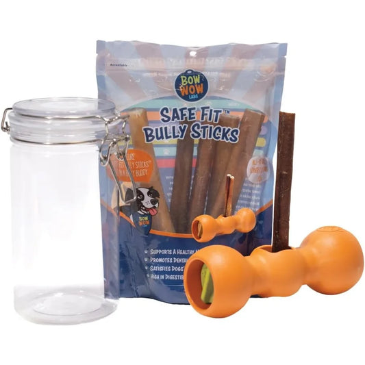Bow Wow Labs New Bow Wow Buddy Starter Kit AntiChoking Bully Stick Safety Device for Dogs L