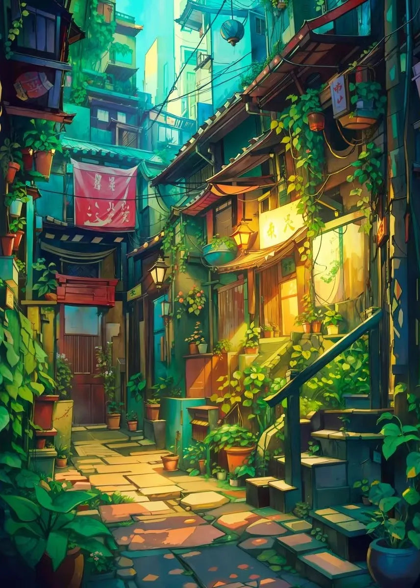 City Life Dining Street Bar Night Cafe Landscape Art Posters Prints Canvas Printing Wall Picture for Living Room Home Decor Gift