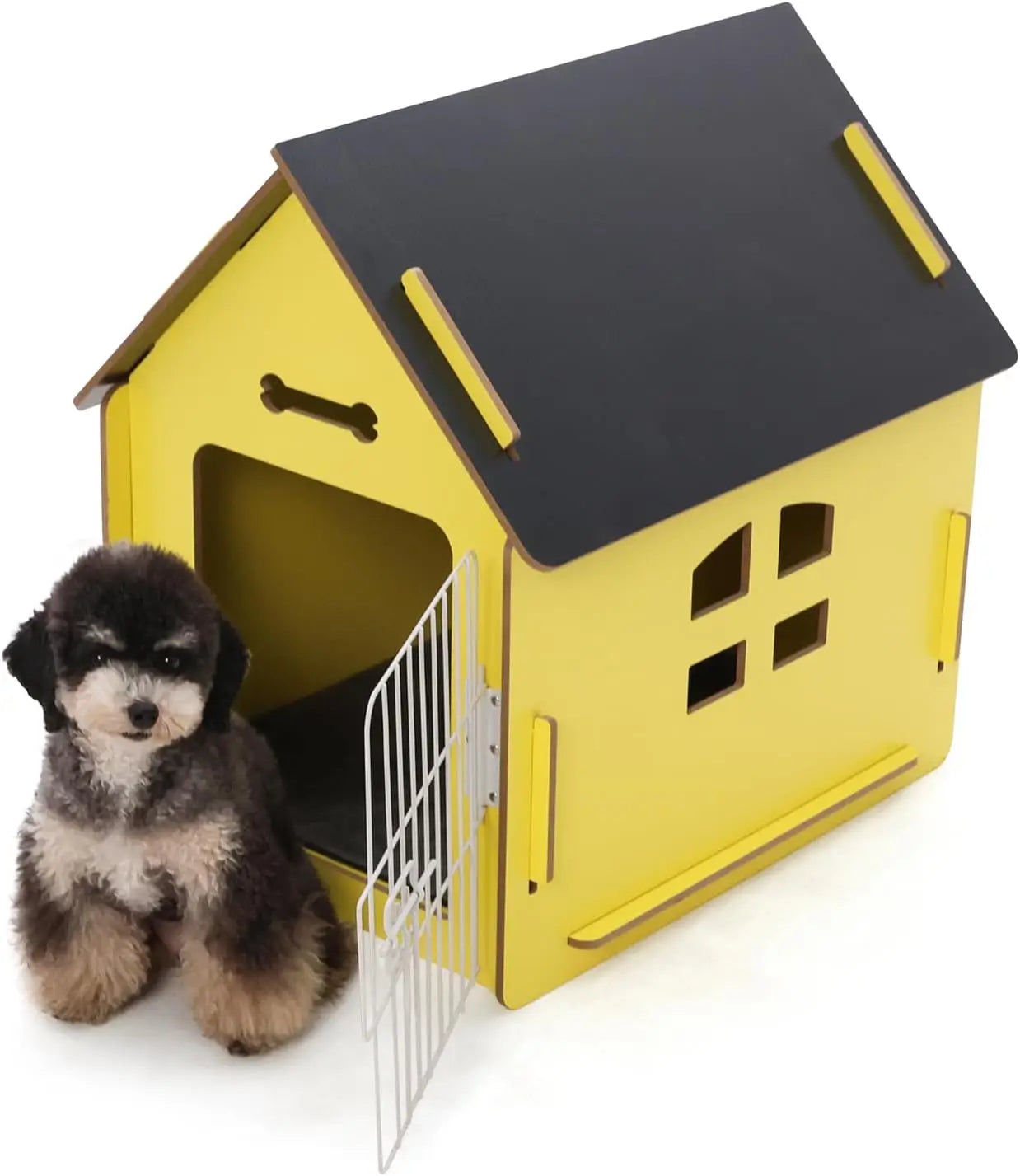 Dog House Indoor for Small Dogs or Cats, Cozy Wooden Design, Small Indoor Bed House, with Air Vents and Elevated Floor Warm Dog