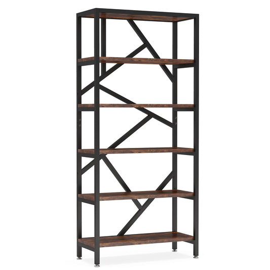 Tribesigns Bookshelf 71" Industrial Etagere Bookcase 5 Shelf Display Rack For Living Room