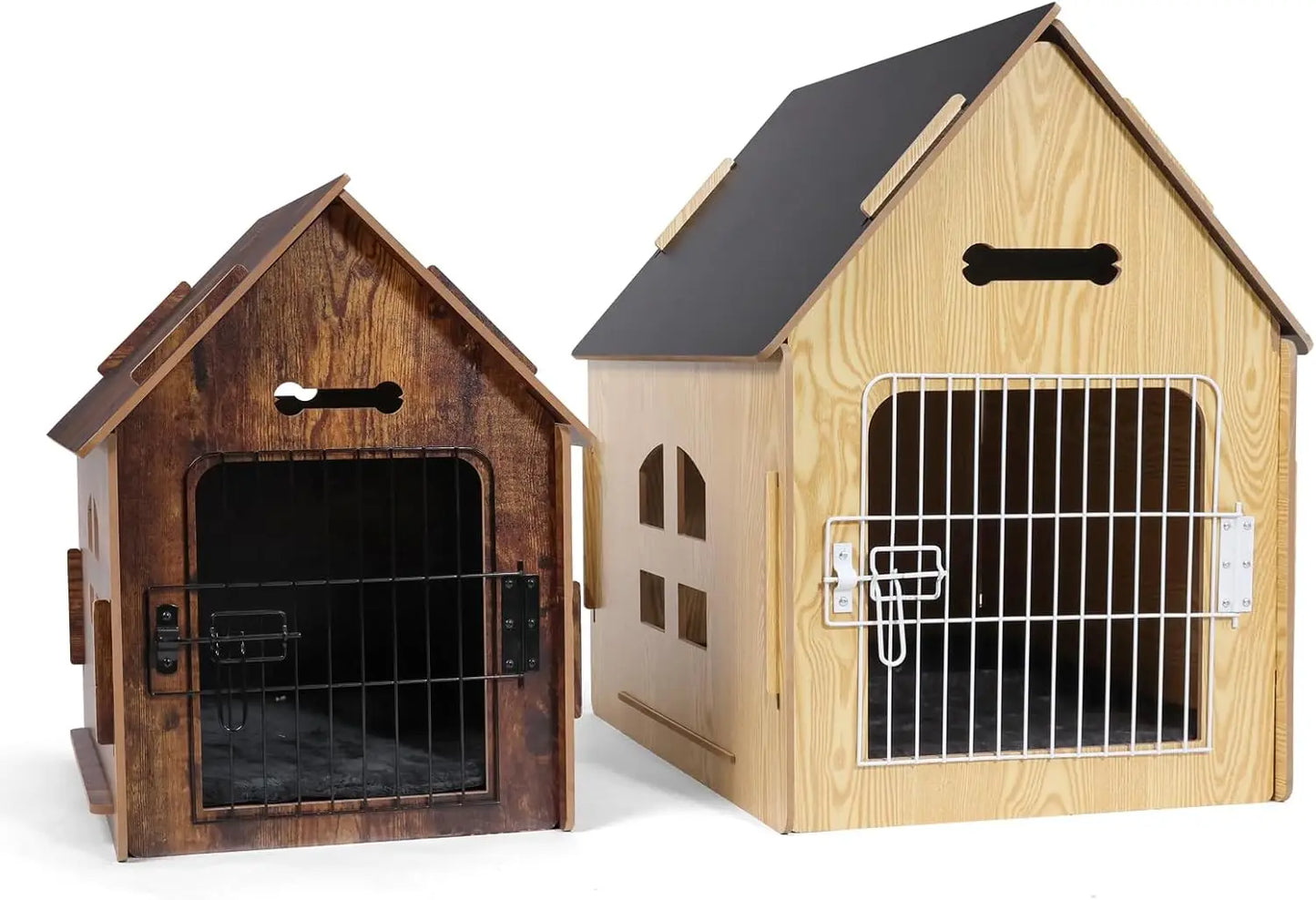 Dog House Indoor for Small Dogs or Cats, Cozy Wooden Design, Small Indoor Bed House, with Air Vents and Elevated Floor Warm Dog