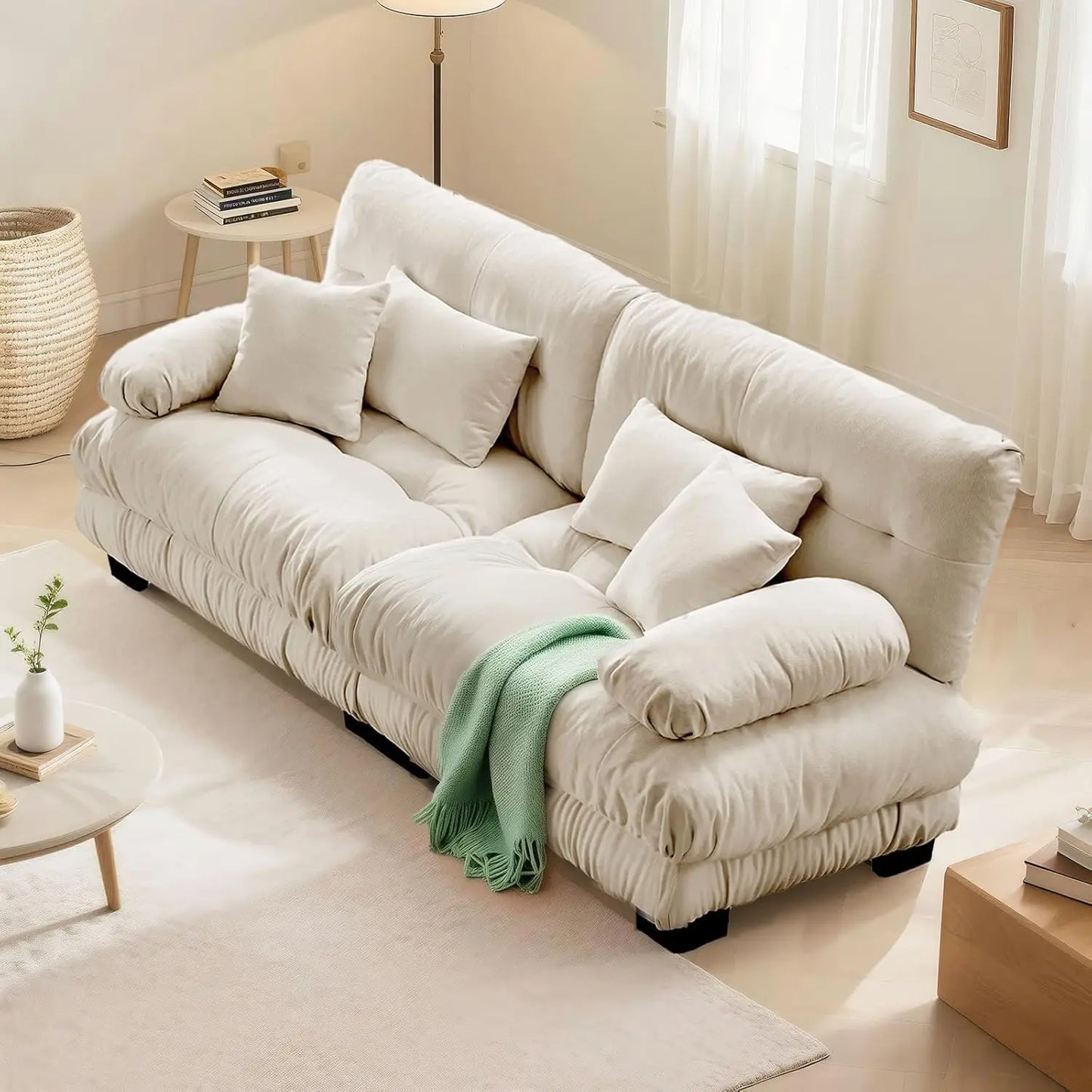 Modern Living Room Velvet Recliner Sofa, Loveseat Sofa for Apartment, Storage Sofa with Solid Wood Frame, Easy to Install