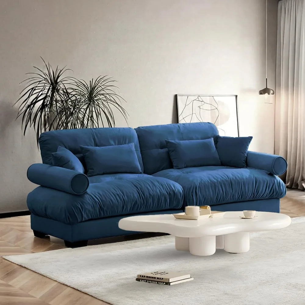 Modern Living Room Velvet Recliner Sofa, Loveseat Sofa for Apartment, Storage Sofa with Solid Wood Frame, Easy to Install