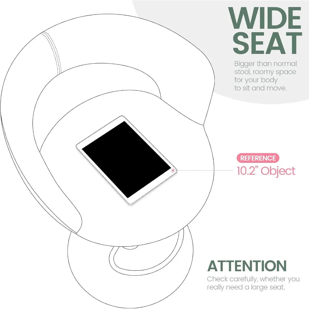 WideBar Stool,Modern PU Leather Swivel Adjustable Barstool with Hollow Back and Arms,Upholstered Airlift CounterHeight Bar Chair