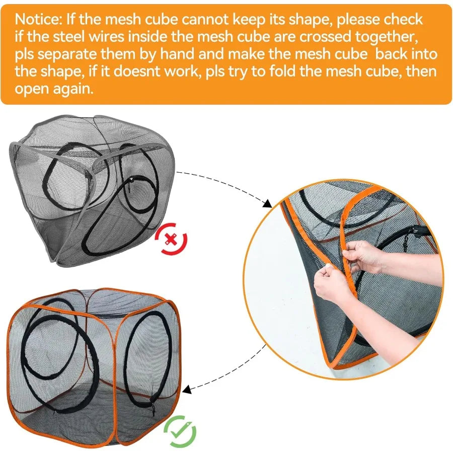 Cat Play Tunnel + Cube with Three Ways for Indoor and Outdoor Kitty Play House Cat Enclosures Collapsible Kitty Tent Kitten Toy