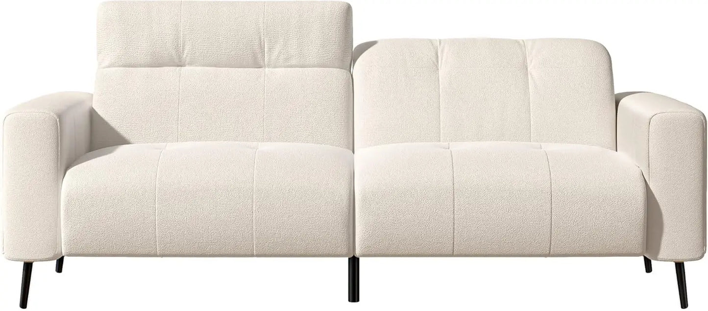 Couches with Adjustable Headrest, 81" 3-Seat Deep Spring Cushion Sofas for Living Room/Bedroom/Office/Apartment