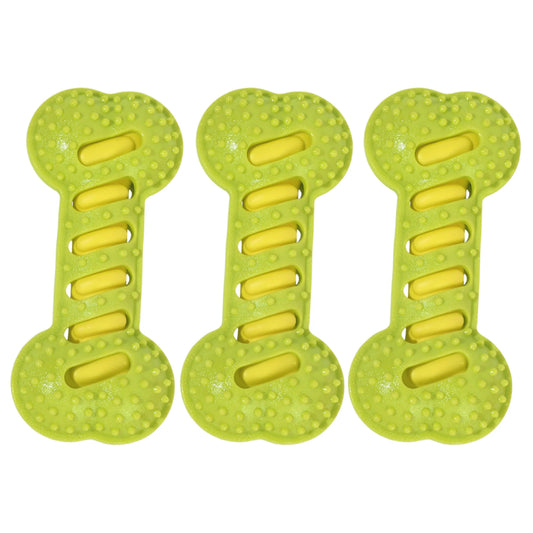 3Pcs Teeth Cleaning Molar Stick Squeaky Bones Interactive Massage Toothbrush Dog Toy Textured Teething Bone Puppy Chew Toy