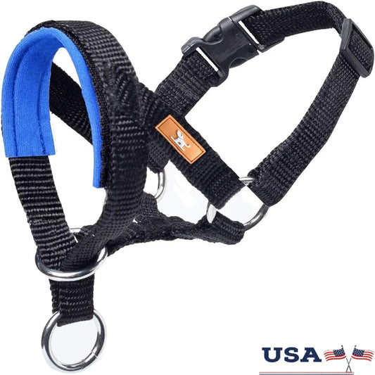 Padded Dog Head Collar Adjustable No Pull Harness Durable Nylon Strap Better Control All Dog Sizes