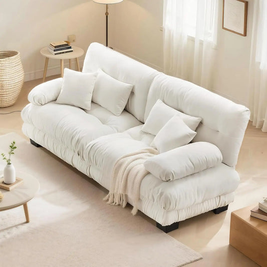 Modern Living Room Velvet Recliner Sofa, Loveseat Sofa for Apartment, Storage Sofa with Solid Wood Frame, Easy to Install
