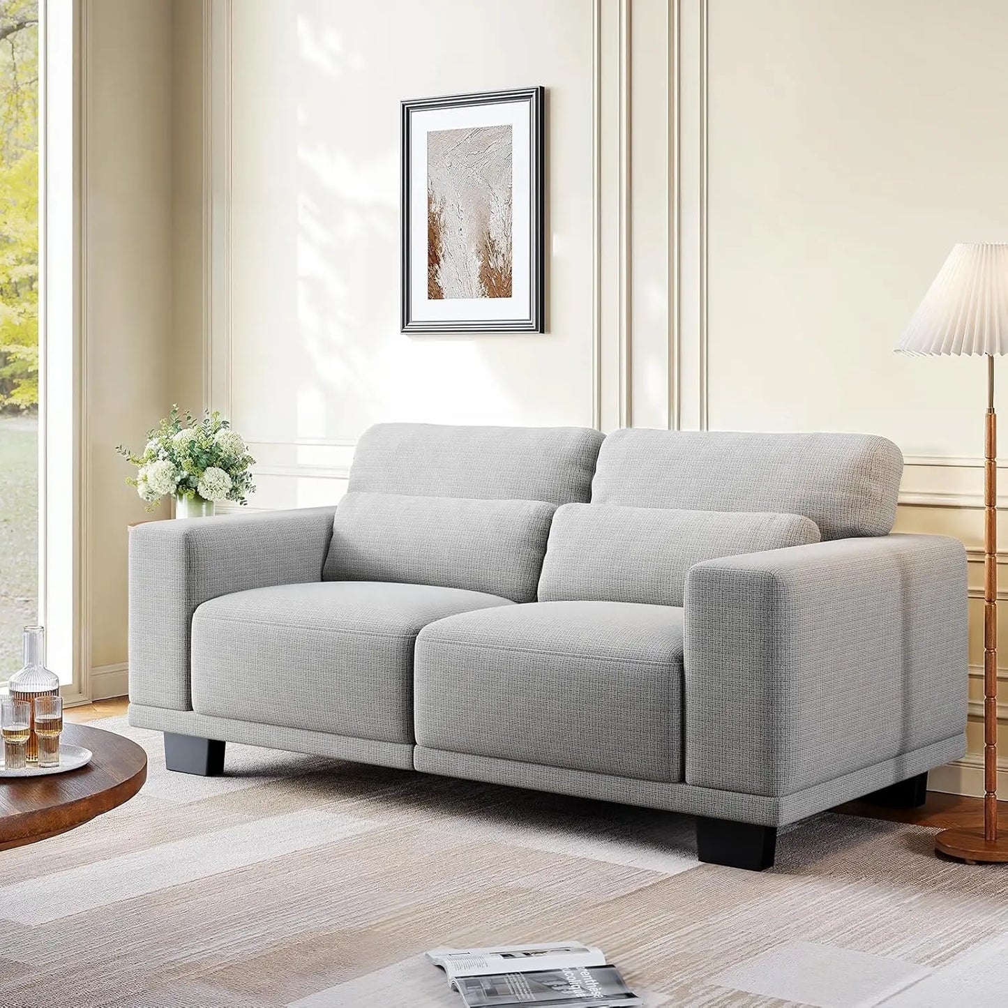 Living Room ChairReading ChairAccent Chair,Small Sofa Couch for BedroomOversize Mid-Century Armchair with Deep Seat Comfy Sofa