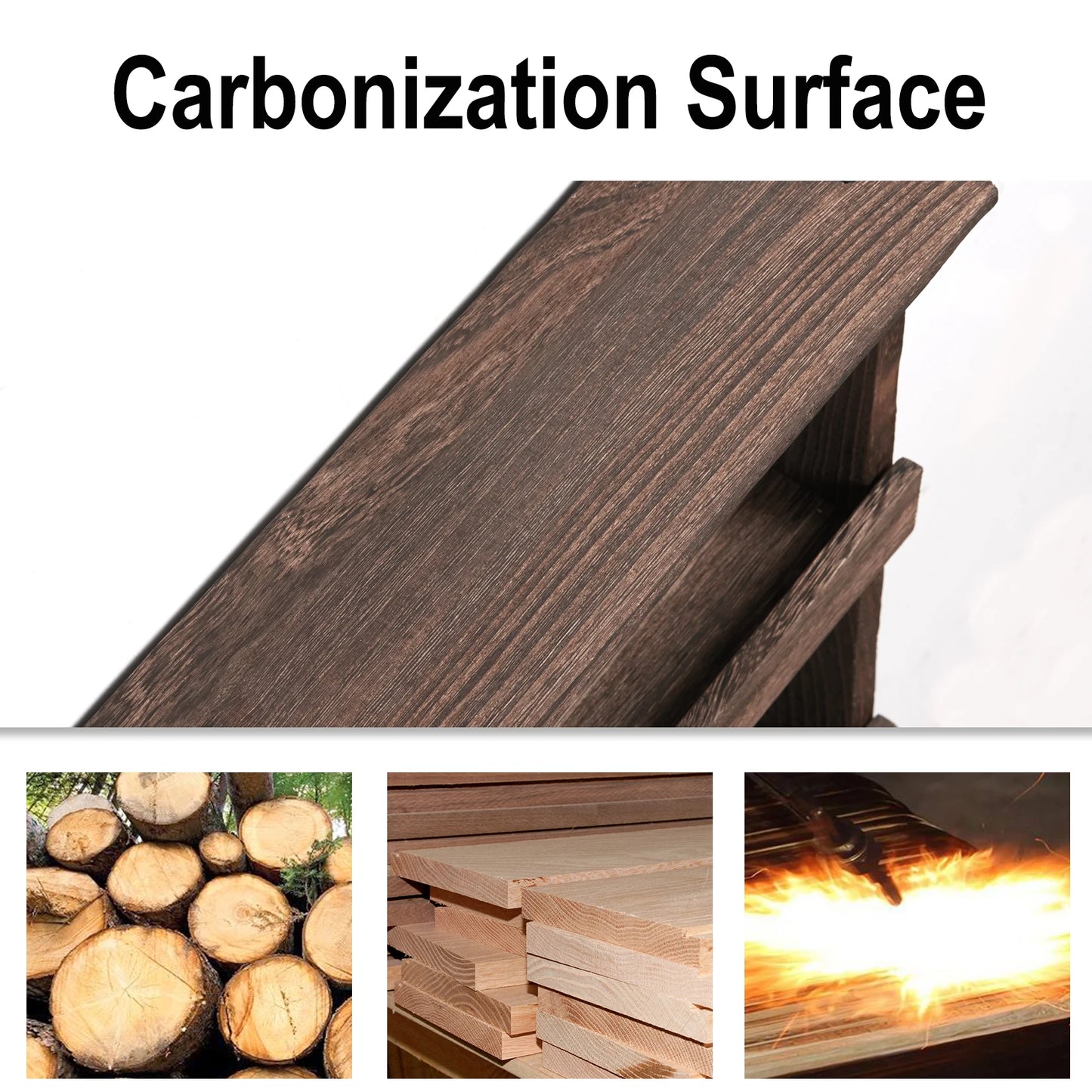 Floating Kitchen Shelf Wall Mounted Wooden Wall Shelf 4 Tier Spice Rack Flamed Organizer