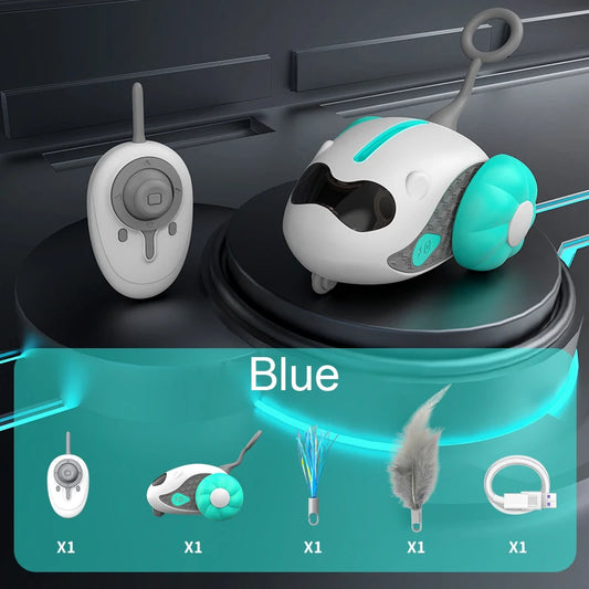 Cat Toy Ball Automatic Rolling Smart Cat Toy Car Interactive car remote control electric Car Indoor Pet Kitten Supplies